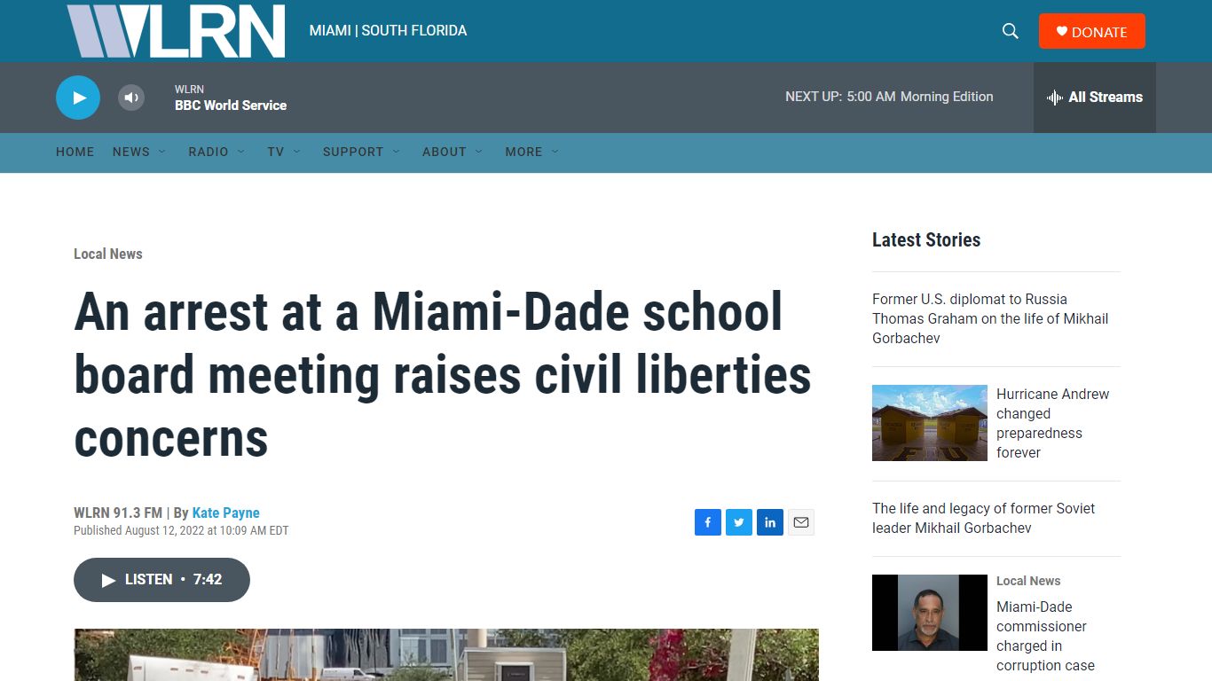 An arrest at a Miami-Dade school board meeting raises civil liberties ...