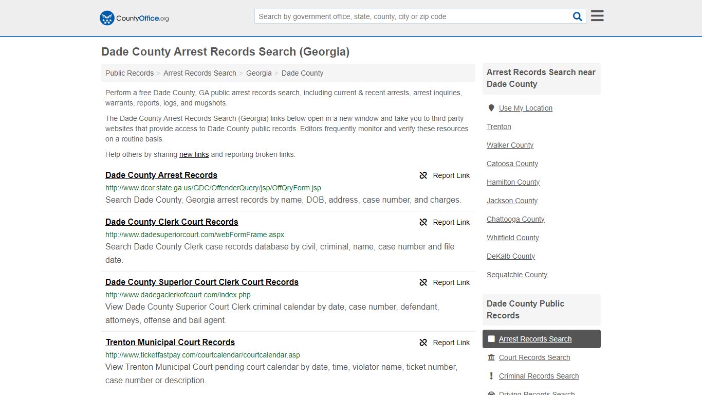 Arrest Records Search - Dade County, GA (Arrests & Mugshots)